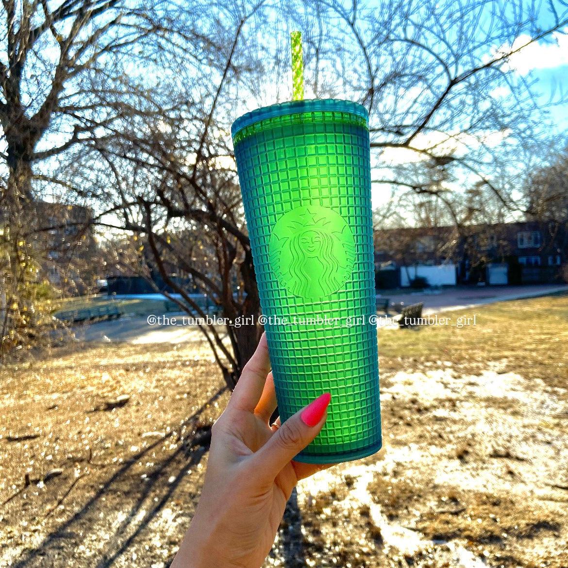 Starbucks Mountain Dew Green Grid Cold Cup Tumbler (24oz)