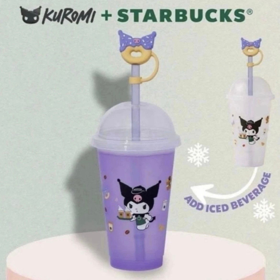 2025 Hong Kong Exclusive Kuromi 24oz Color-Changing Reusable Cold Cup (READY TO SHIP)