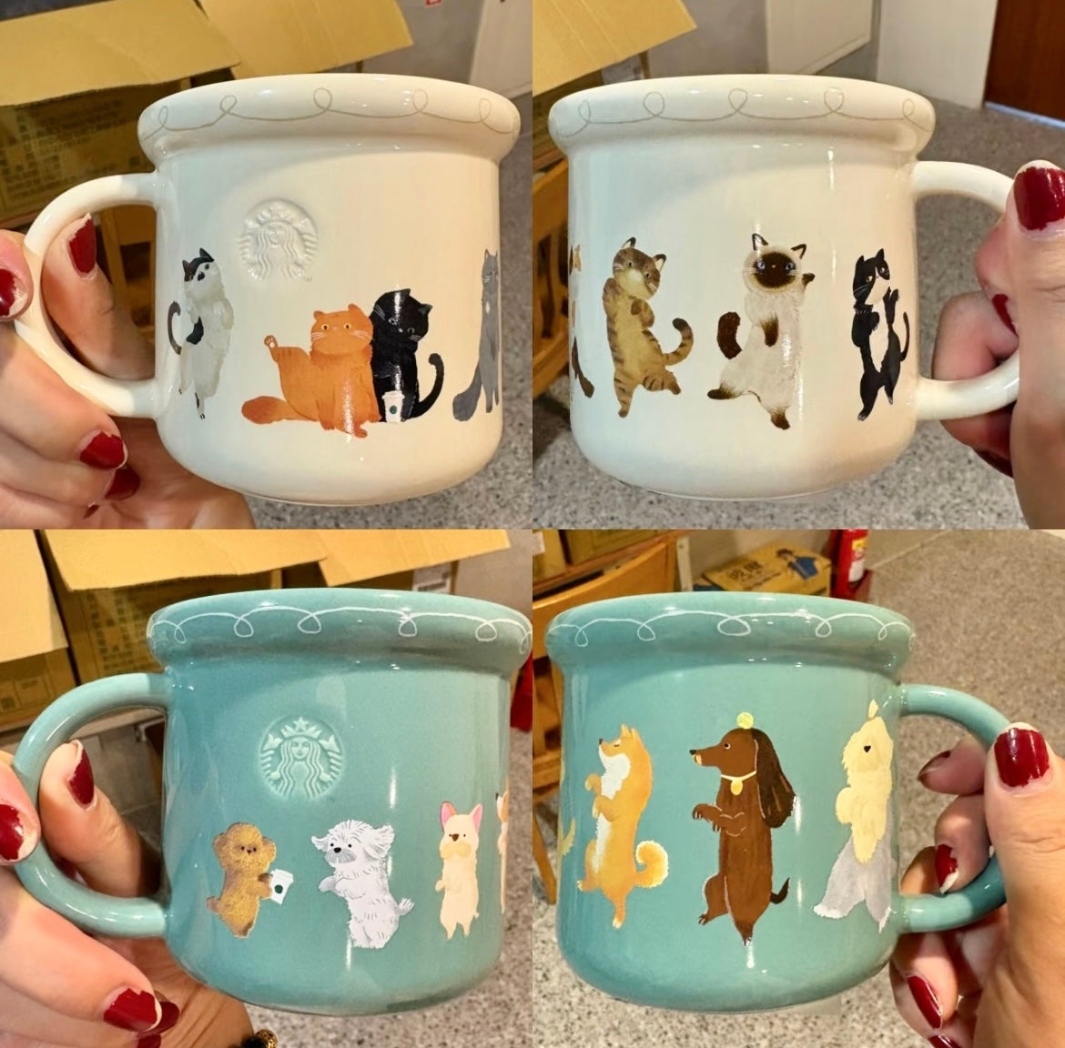 Starbucks Taiwan 2024 “Fur Baby Collection” – 14oz Ceramic Mug (Ships End of April)