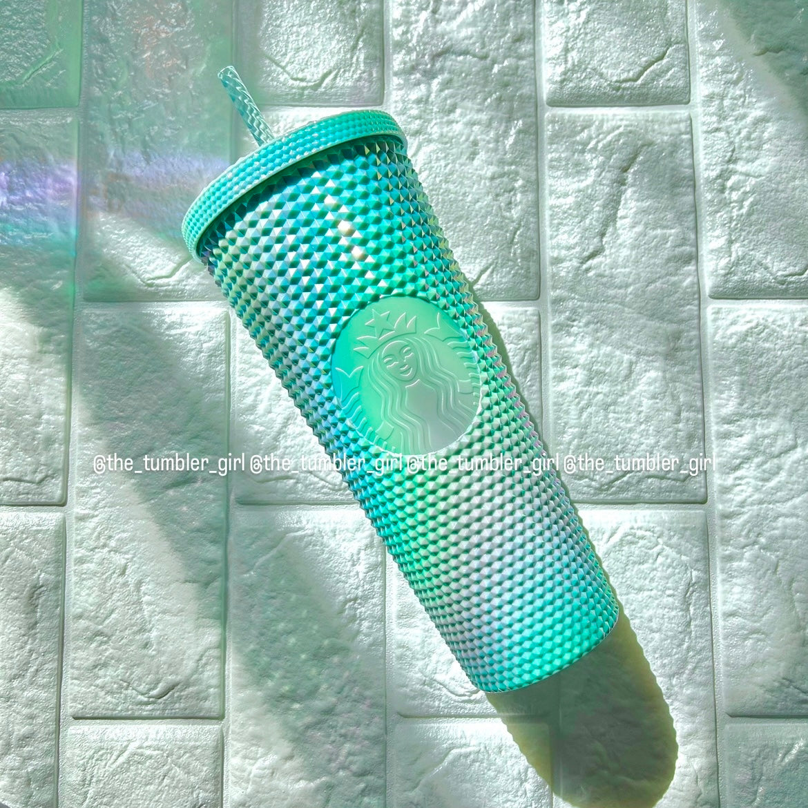 Starbucks Taiwan Exclusive Blue/Green Iridescent Studded 24oz