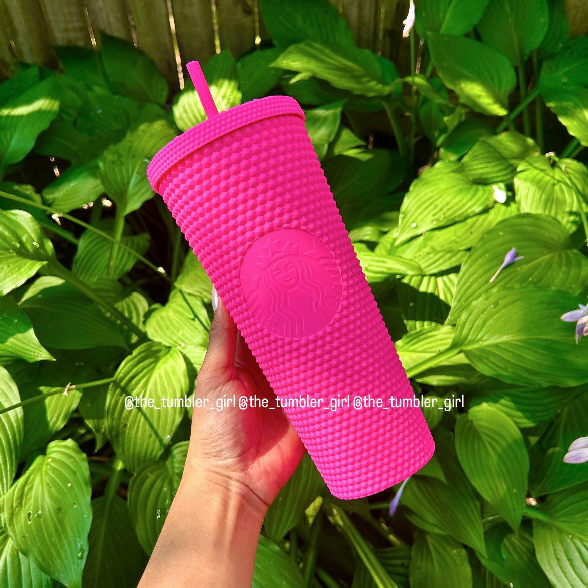 Starbucks China exclusive Barbie pink studded top tumbler