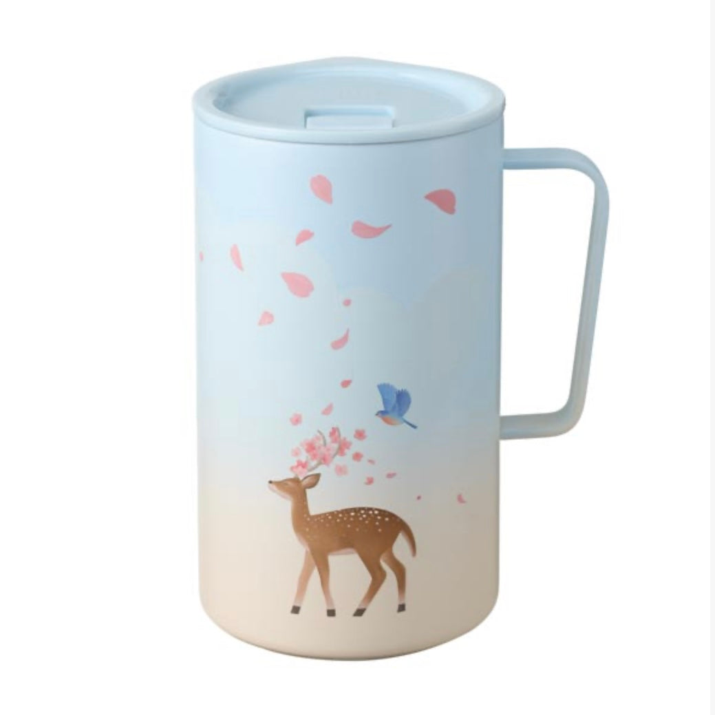 Starbucks Taiwan 20oz Sakura Kingdom Stainless Steel Handle Mug (READY TO SHIP)