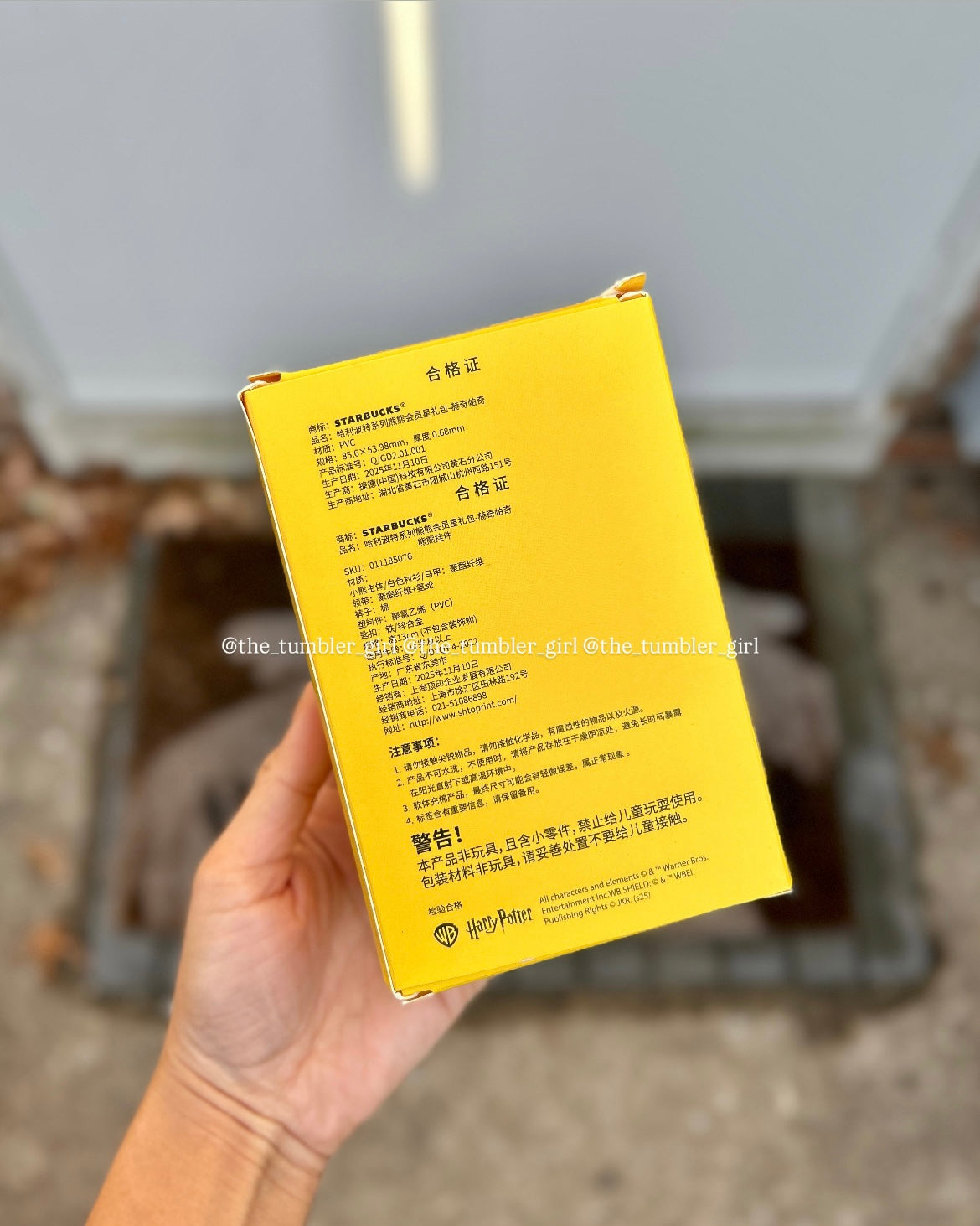 Starbucks China × Harry Potter Hufflepuff Bearista Keychain (READY TO SHIP)