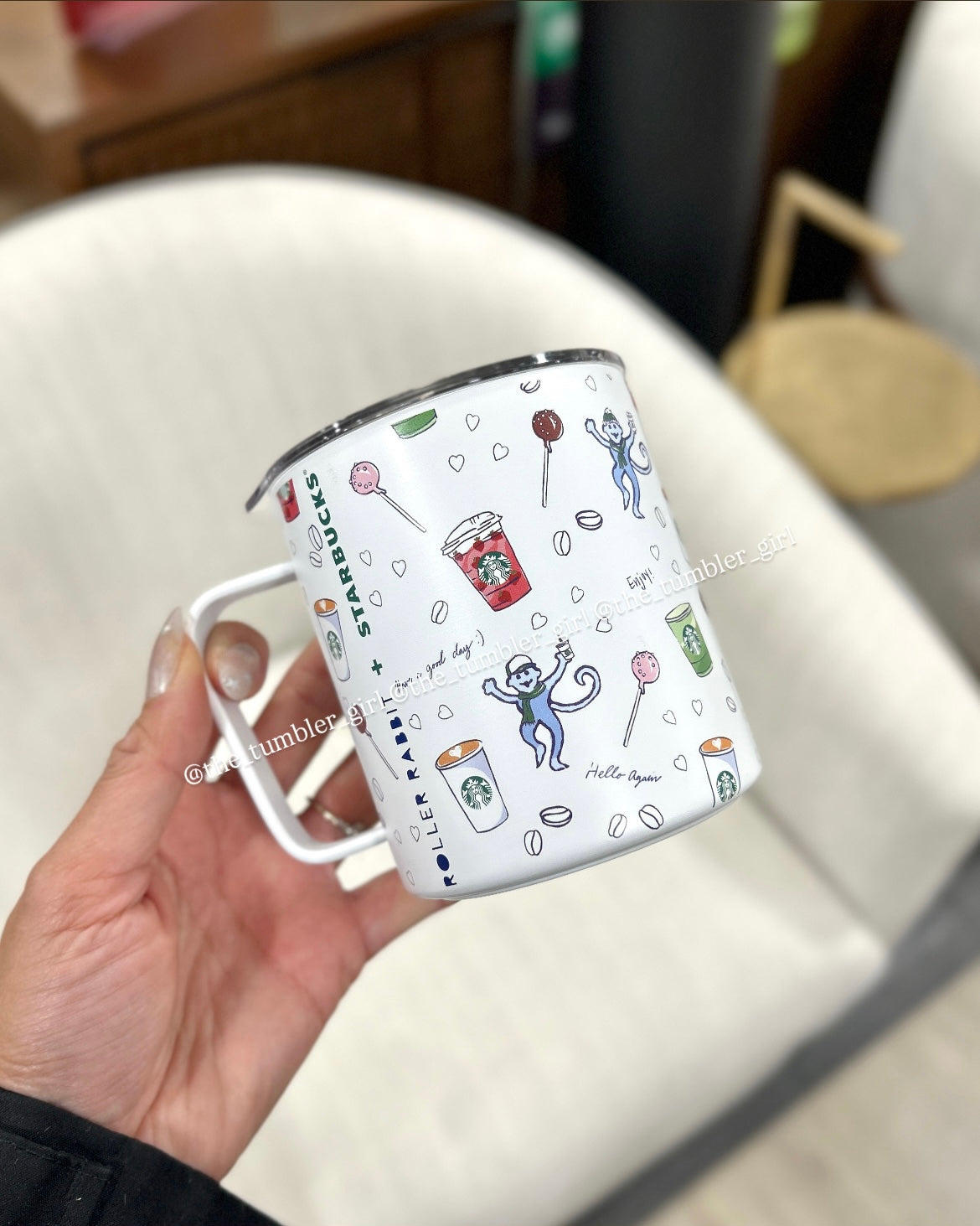 Starbucks Roller Rabbit Travel Coffee Stainless Steel Mug 12oz (READY TO SHIP)