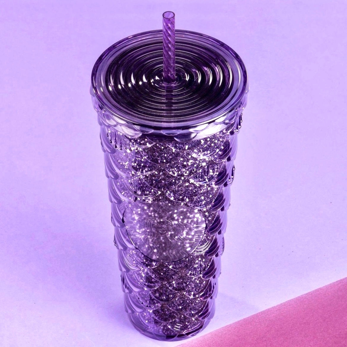 Starbucks Latin America glittery purple scales tumbler (2024 Fall release)