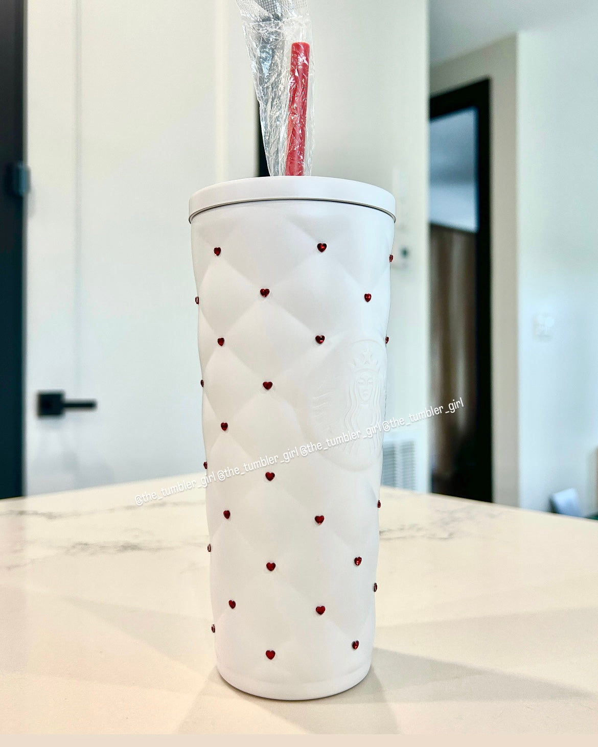 2026 China Exclusive TDWP 20oz White Diamond Stainless Steel Tumbler With Card Holder (READY TO SHIP)