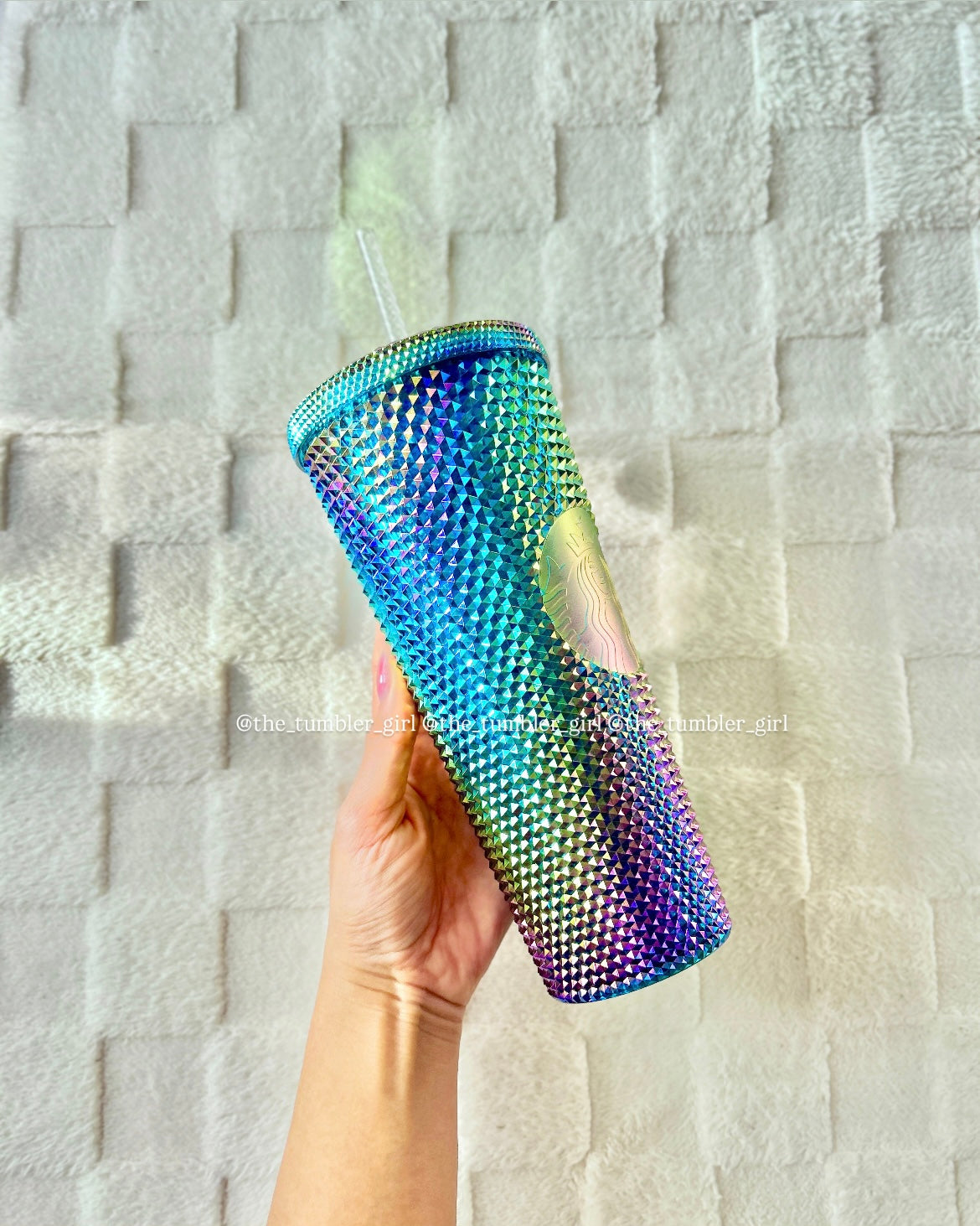Starbucks China Oil Slick Iridescent Studded Tumbler