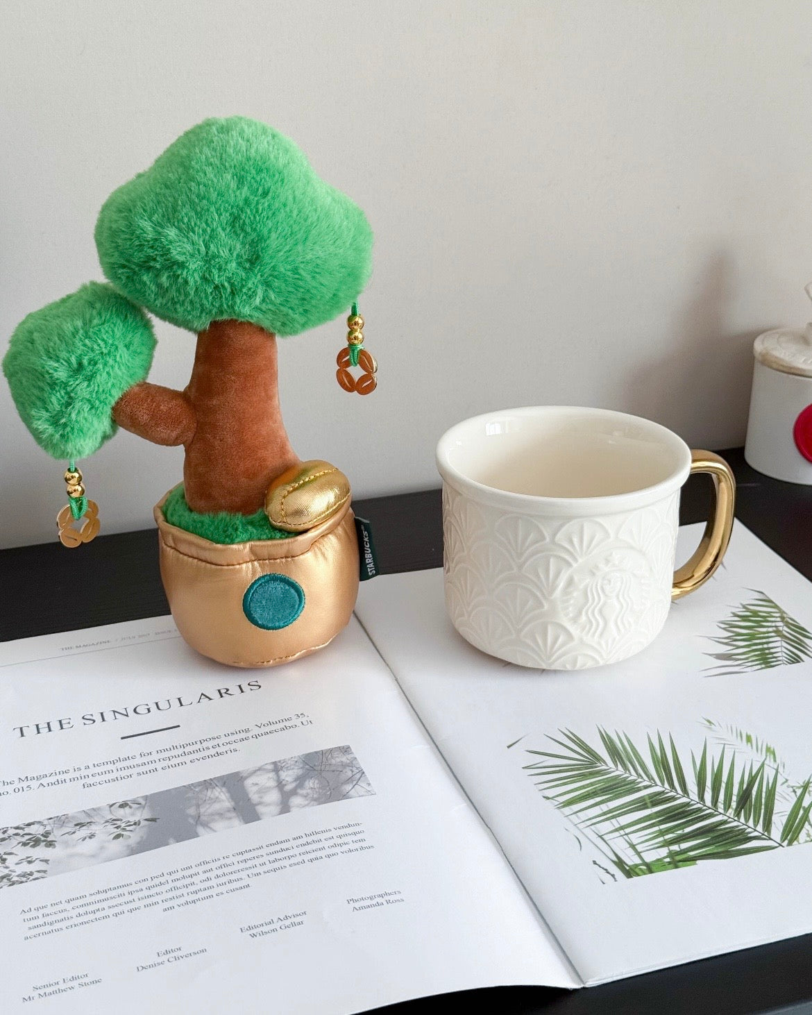 Starbucks China 13oz Ceramic Mug with Fortune Tree Plushie (READY TO SHIP)