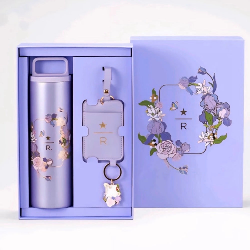 Starbucks China Reserve Spring Bloom Series 17oz Stainless Steel Tumbler With Card Holder