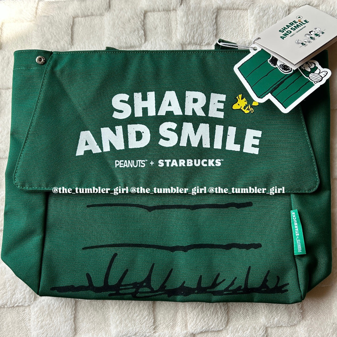 Starbucks China x PEANUTS Snoopy Canvas Tote Bag (READY TO SHIP)