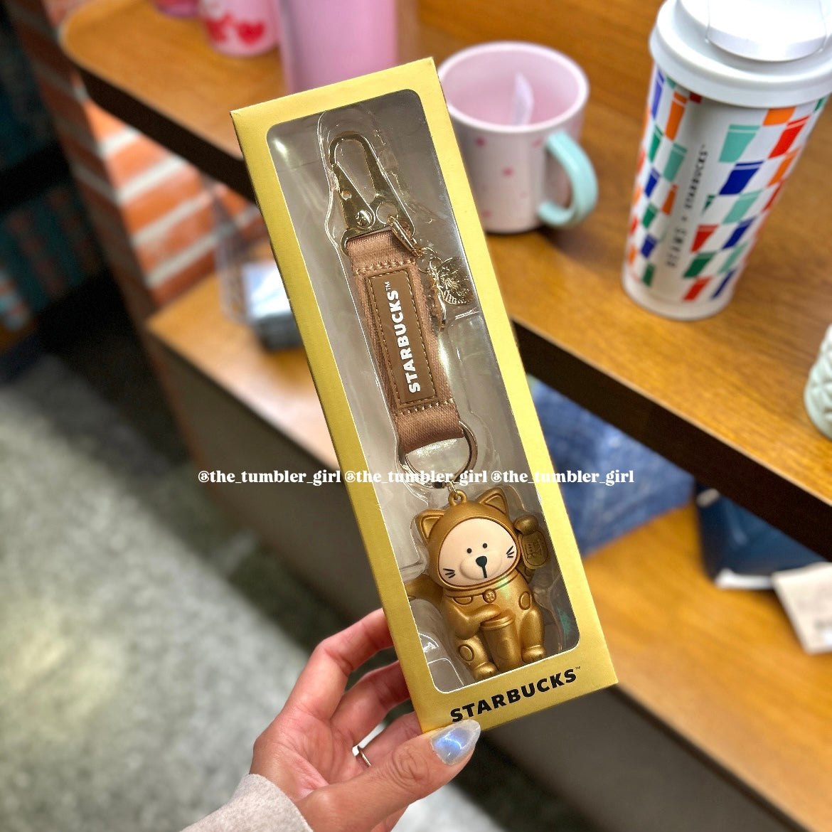 Starbucks Taiwan Lucky Cat Keychain (ships late March)