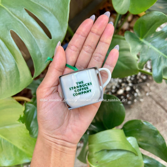 Starbucks Mini White Coffee Mug Ceramic Christmas Ornament (READY TO SHIP)