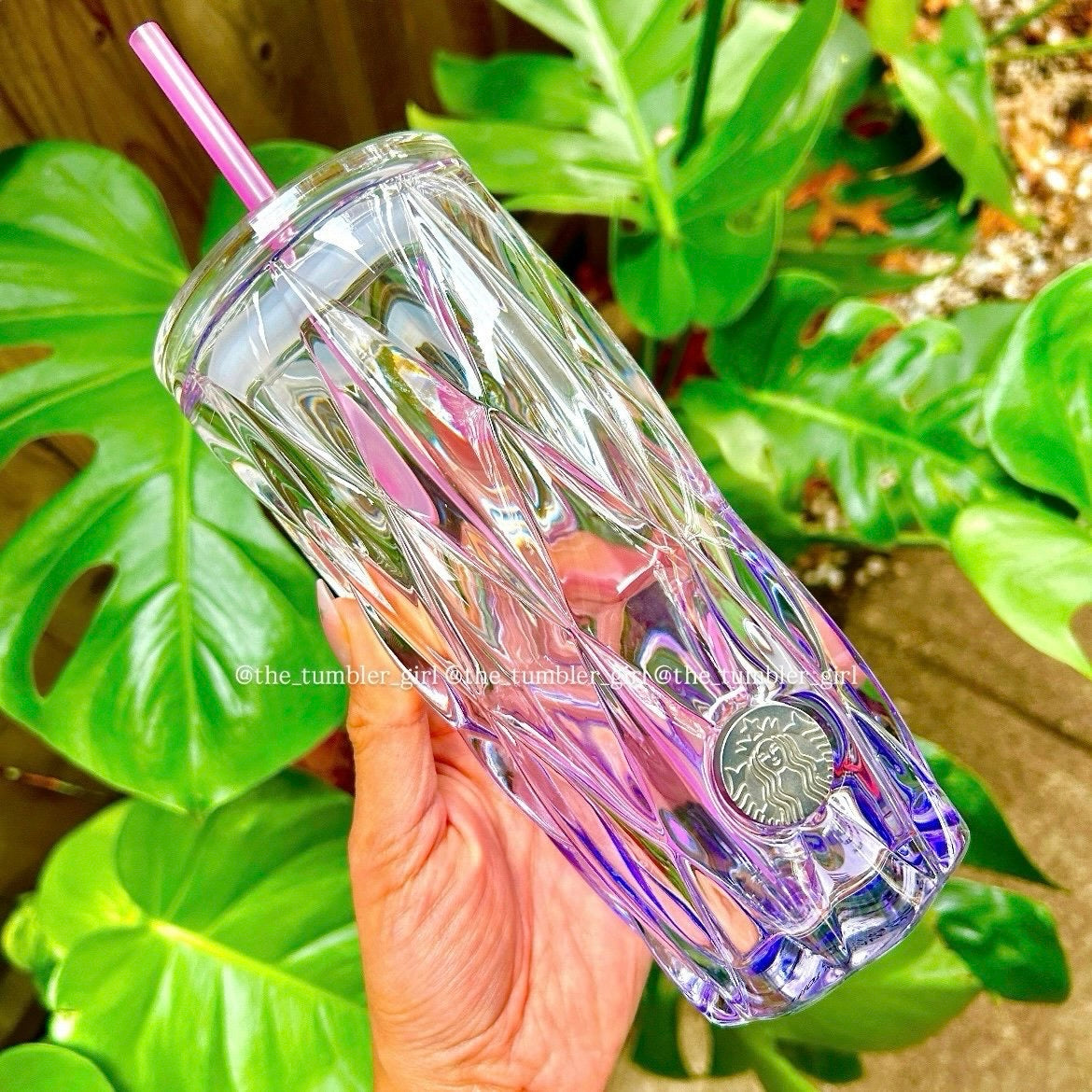 2025 Hong Kong Release 16oz Purple Gradient Glass Cold Cup (READY TO SHIP)
