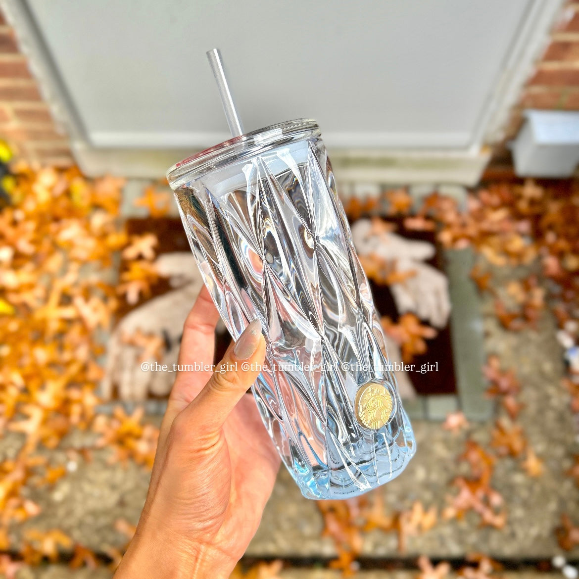 Starbucks China Summer Blue 18oz Glass Cold Cup (READY TO SHIP)