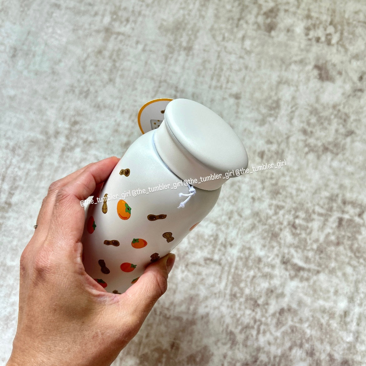 Starbucks China Peanut Crossbody Tumbler Set 12oz Stainless Steel Cup with Plush Bag (READY TO SHIP)