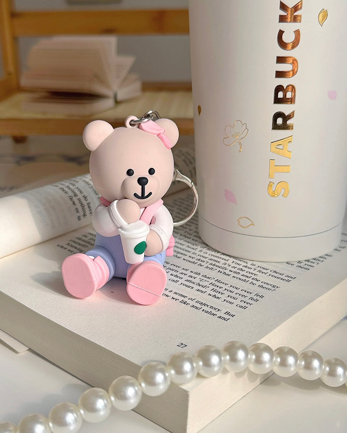 Starbucks China 16oz Sakura Stainless Steel Tumbler with Keychain (READY TO SHIP)