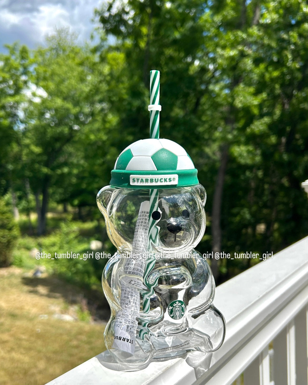 2026 Taiwan Release Bearista Glass Cold Cup Soccer Limited Edition (READY TO SHIP)