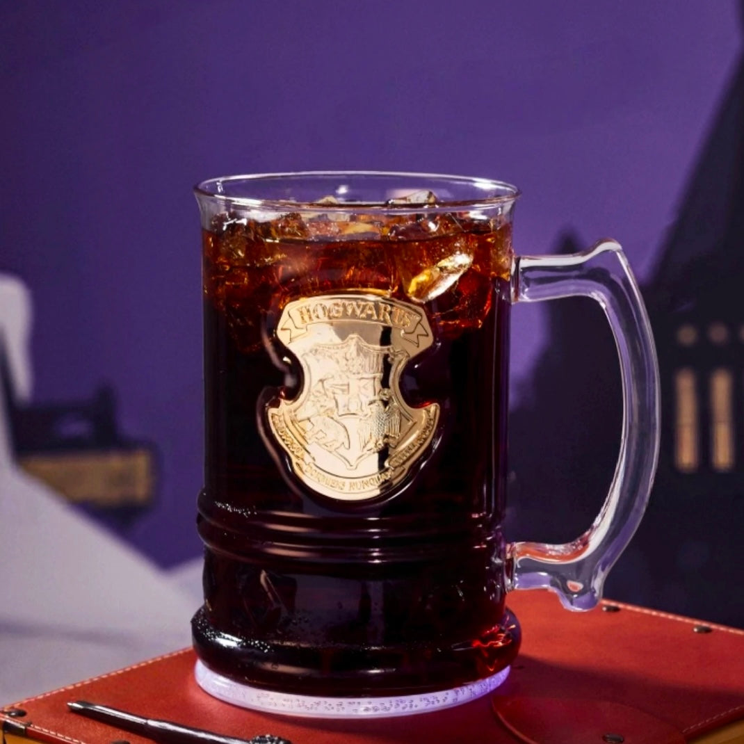 Starbucks China × Harry Potter Hogwarts Castle–Style Glass 30oz with Light-Up Coaster (READY TO SHIP)