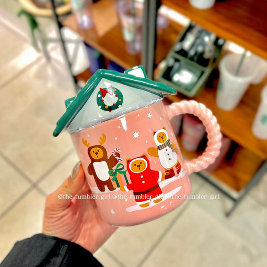 Starbucks 2025 Holiday Gingerbread House Bear Ceramic Mug 14oz (READY TO SHIP)