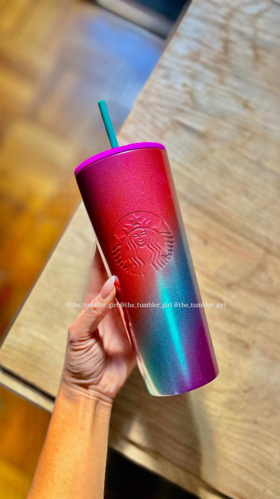 Starbucks Glittery Rainbow Stainless Steel Cold Cup 24oz  (READY TO SHIP)