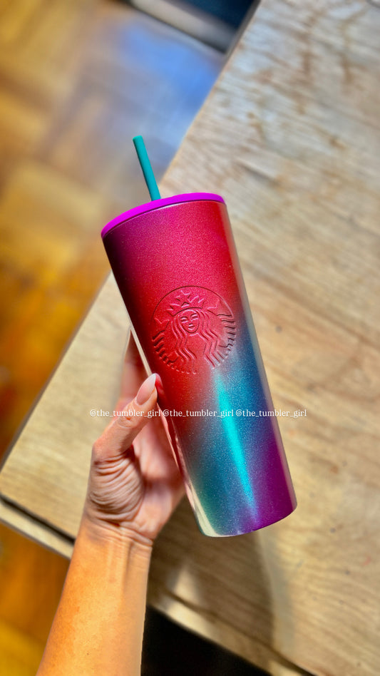 Starbucks Glittery Rainbow Stainless Steel Cold Cup 24oz  (READY TO SHIP)