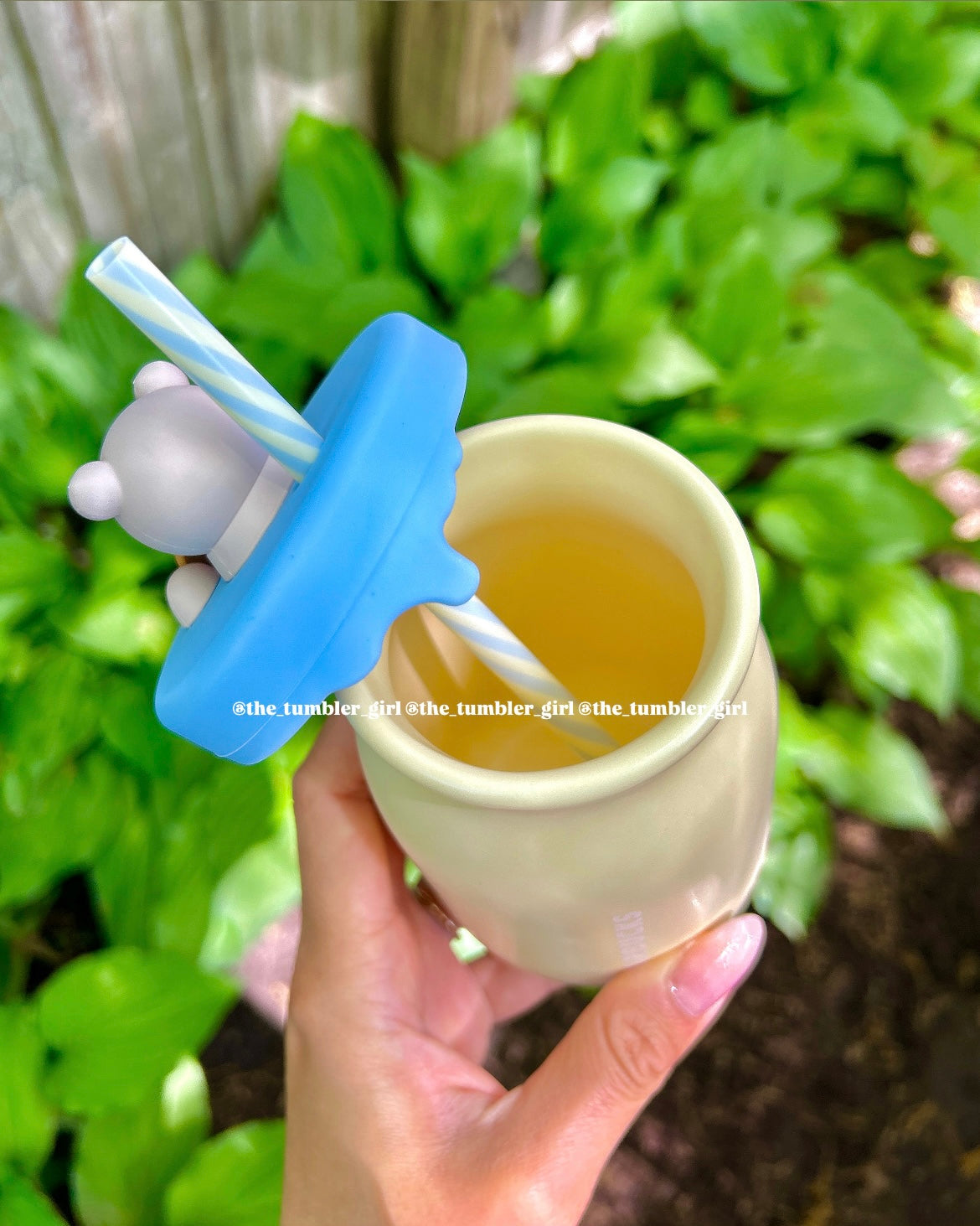 2025 China Exclusive 12oz Butter Bear Ceramic Straw Cup with Silicone Lid (READY TO SHIP)