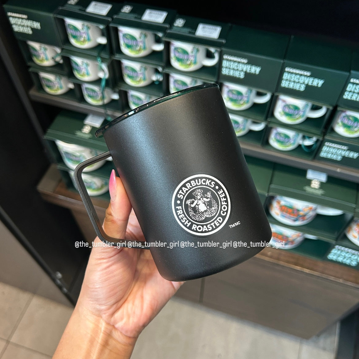 Starbucks Black & Green Heritage 1971 Stainless Steel Mug 16oz