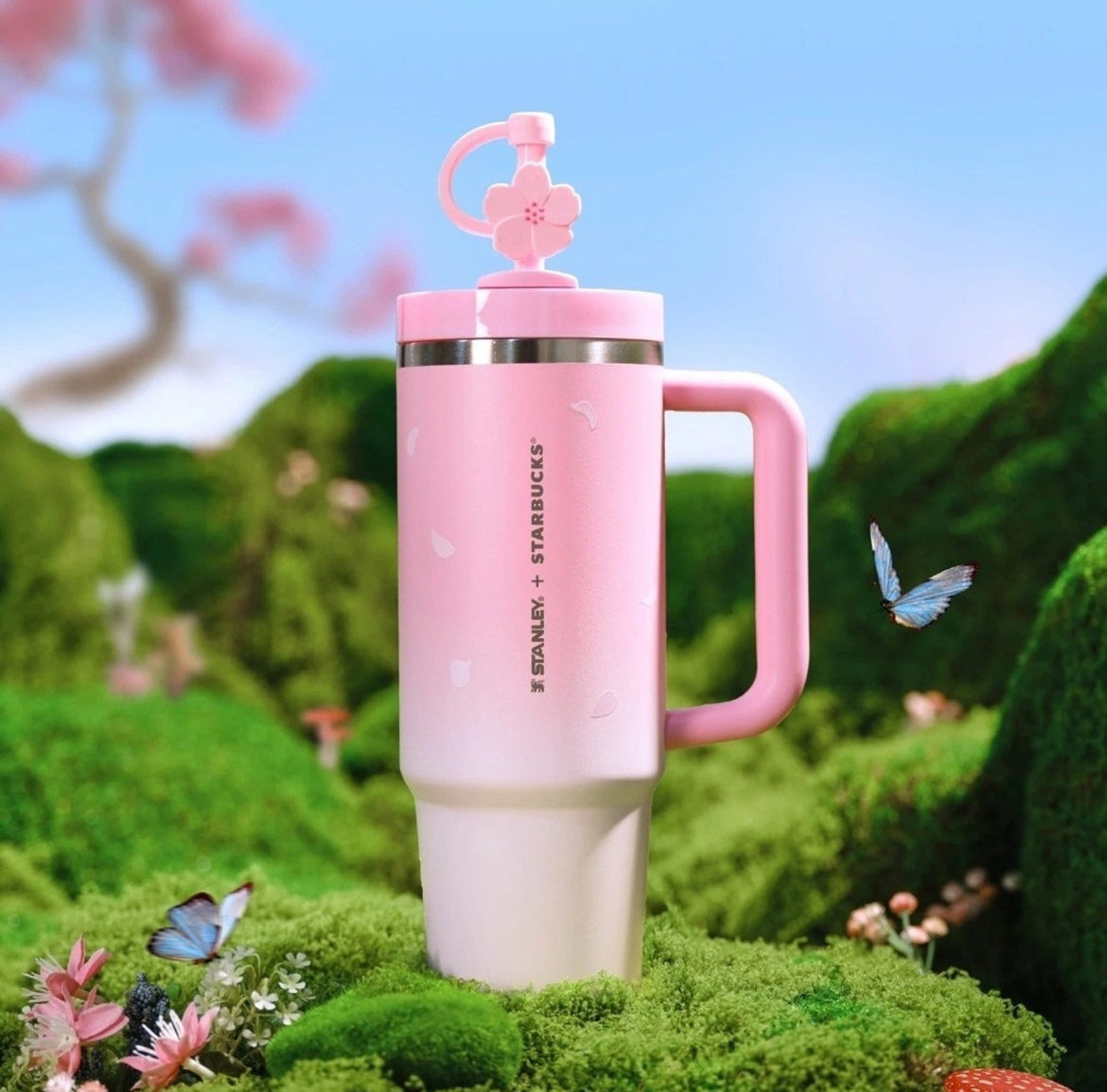 Starbucks Taiwan 2025 Cherry Blossom Collection – 30oz Pink Sakura Stanley (READY TO SHIP)