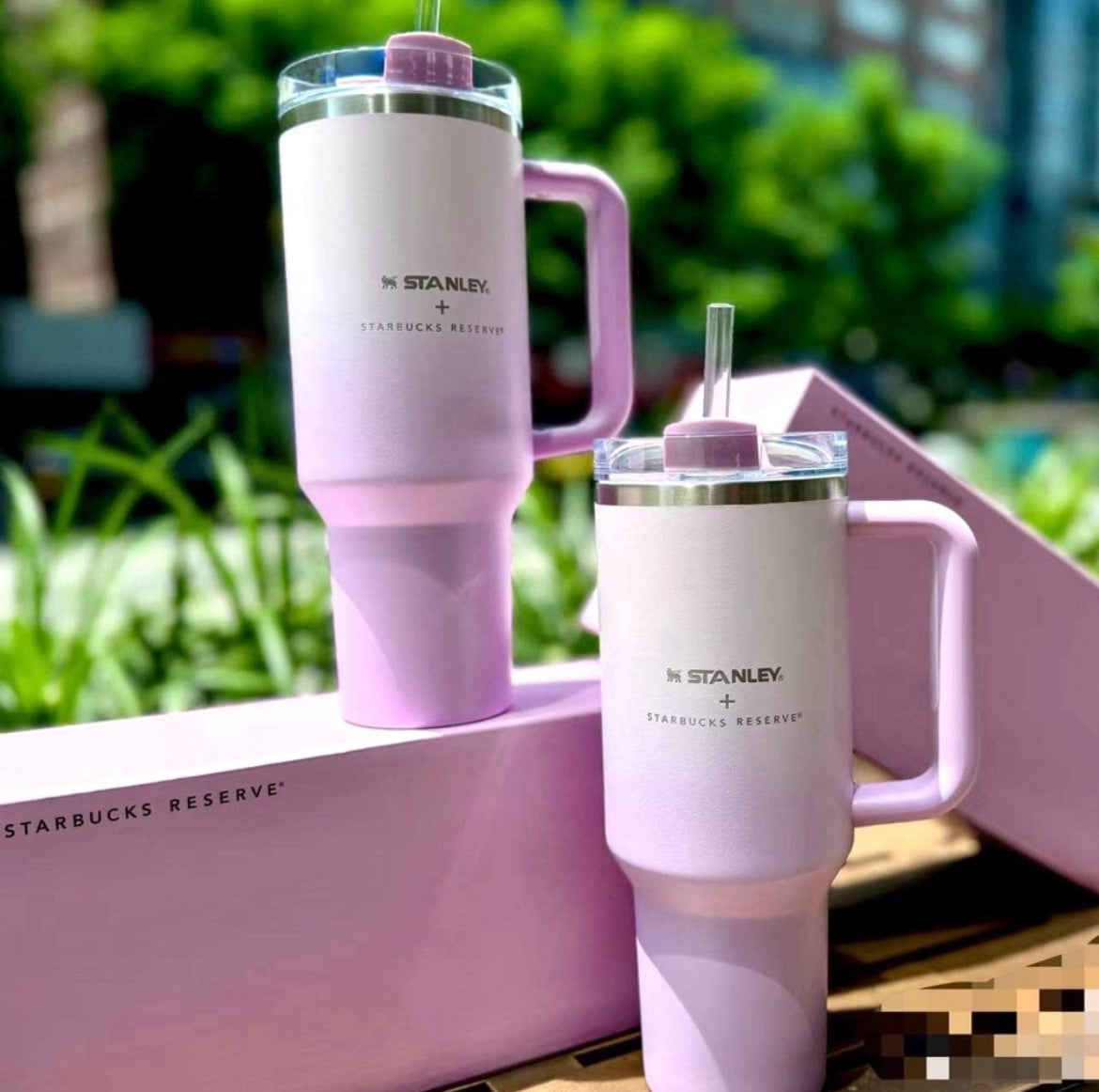 Starbucks x Stanley 40oz Pink Purple Gradient Stainless Steel Tumbler (China Reserve Exclusive)