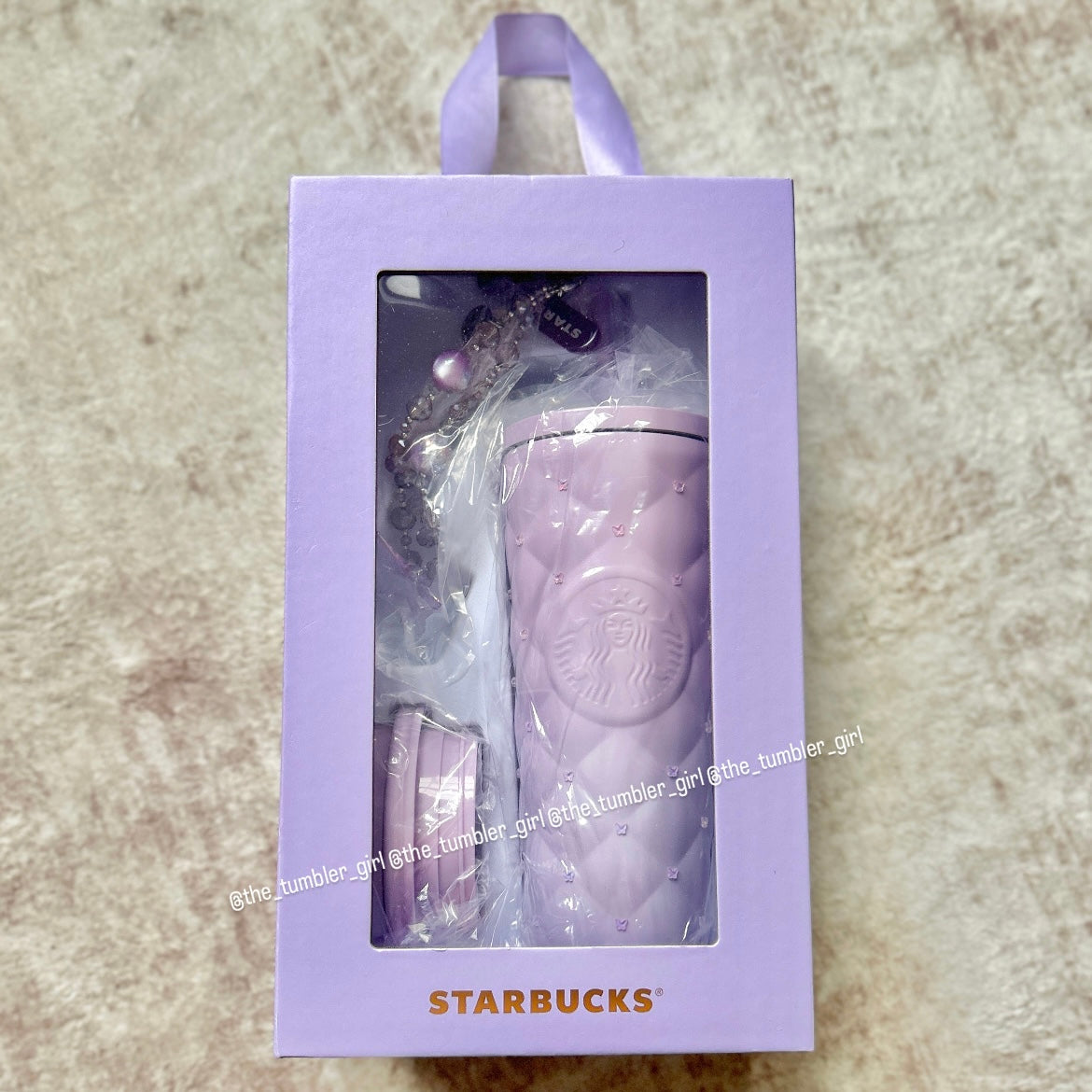 Starbucks China 2026 Sakura 20oz Double Lid Diamond Tumbler Gift Box (READY TO SHIP)