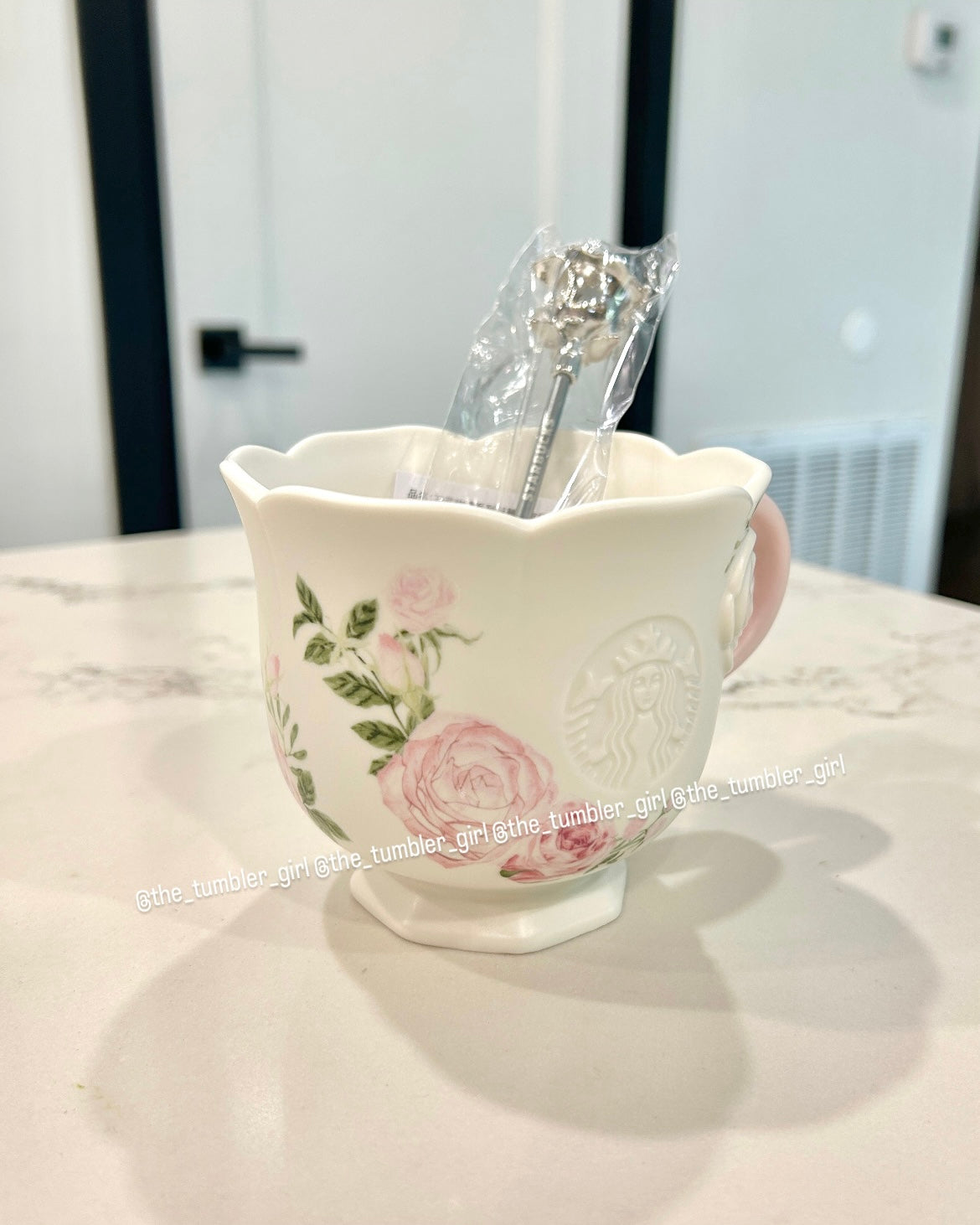 2026 China Exclusive Rose Garden Series 10oz Ceramic Mug With Stirrer (READY TO SHIP)