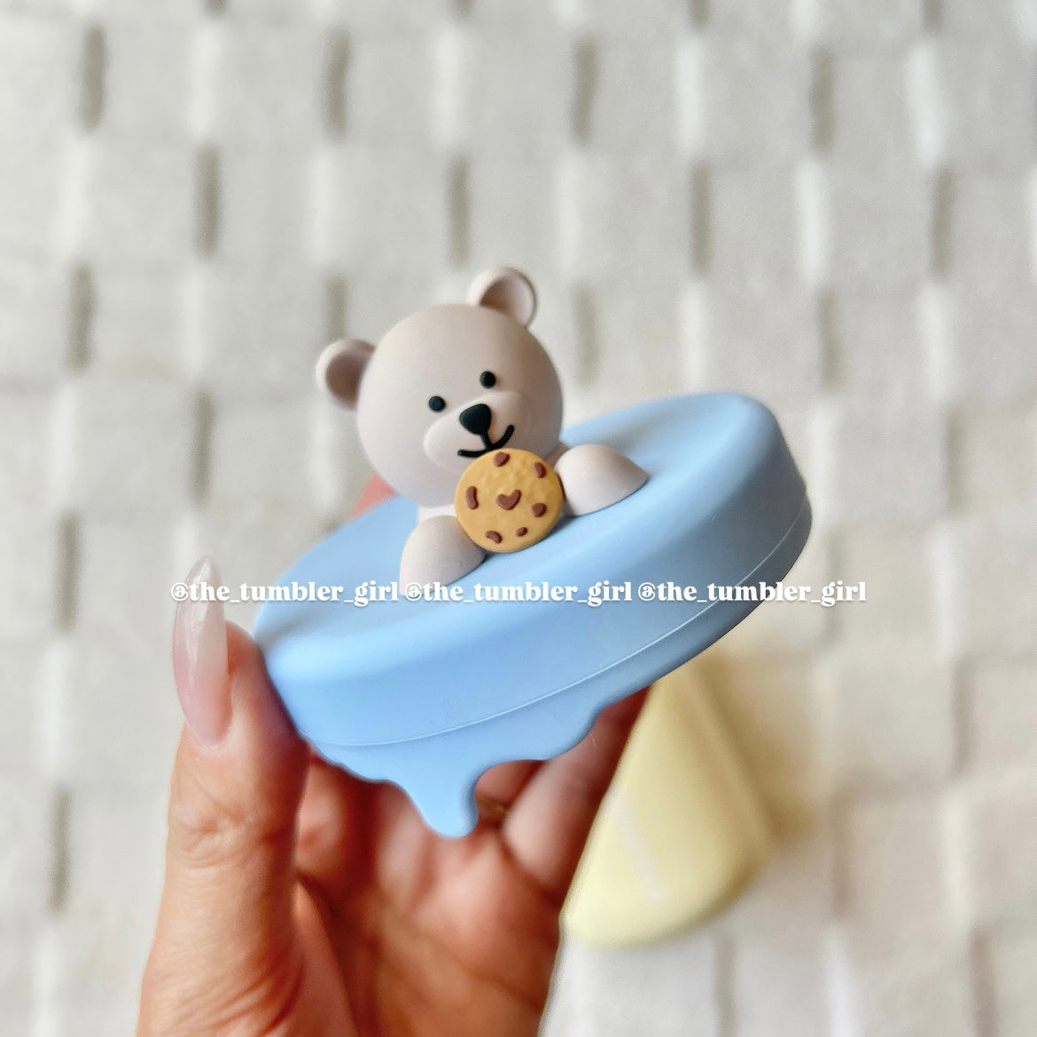 2025 China Exclusive 12oz Butter Bear Ceramic Straw Cup with Silicone Lid (READY TO SHIP)