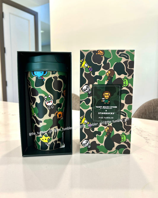 Starbucks Korea x BAPE Baby Milo Camo 16oz Stainless Tumbler Limited Edition (READY TO SHIP)