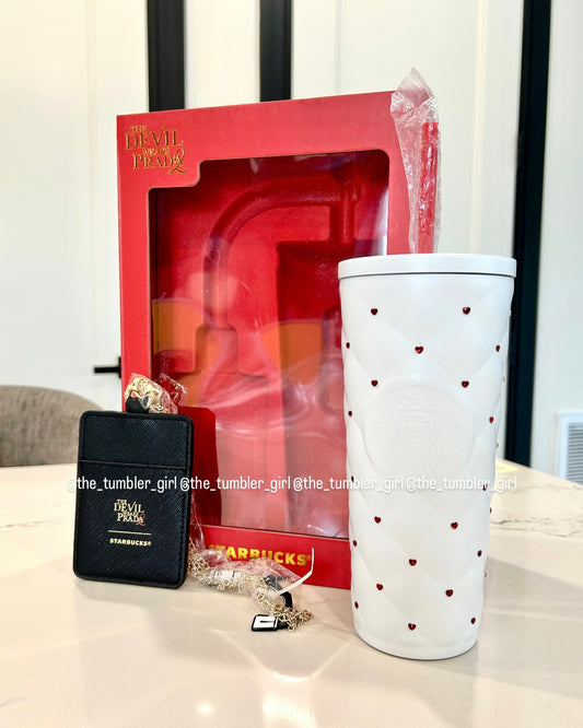 2026 China Exclusive TDWP 20oz White Diamond Stainless Steel Tumbler With Card Holder (READY TO SHIP)