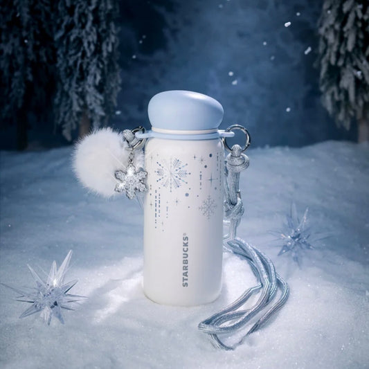 Starbucks China 2025 Snowy Wonderland Series 14oz Snowflake Stainless Steel Tumbler (Ships Mid-Dec.)