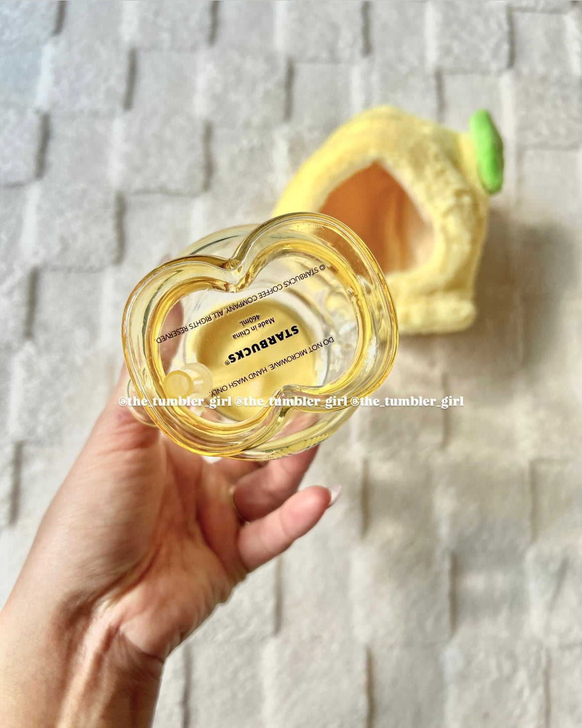 Starbucks China 15oz Lemon Bearista Glass Cup (READY TO SHIP)