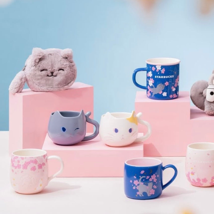 Starbucks Taiwan Grey Cat Coin Purse (ships late March)