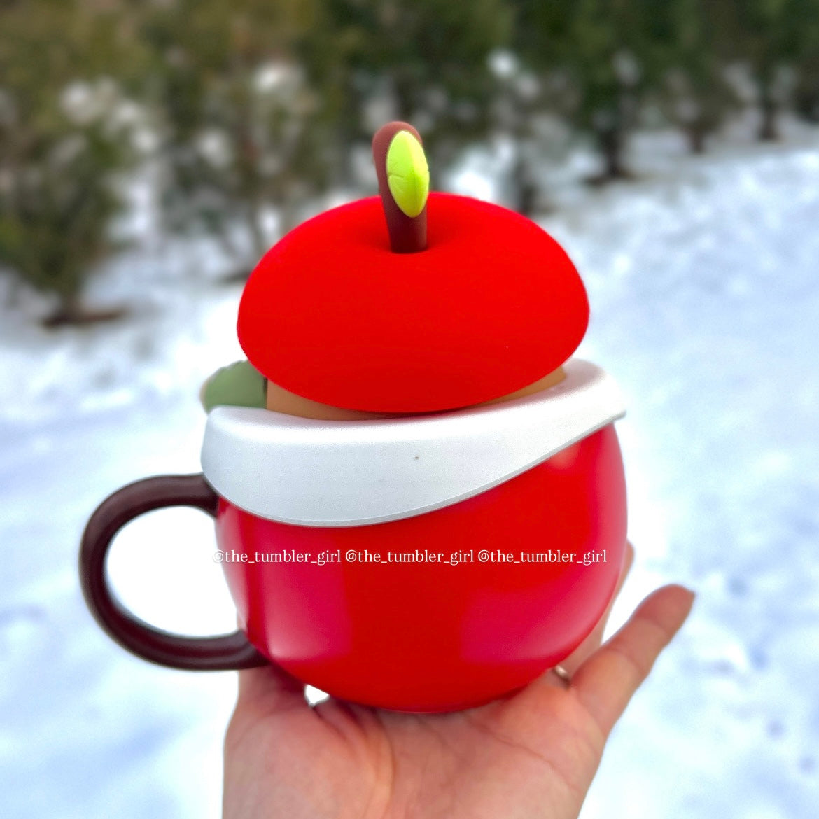 2025 China Exclusive 12oz Apple Ceramic Mug With Hedgehog Silicone Lid (READY TO SHIP)