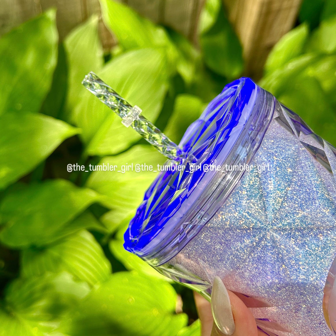 Starbucks China purple glittery prism diamond tumbler