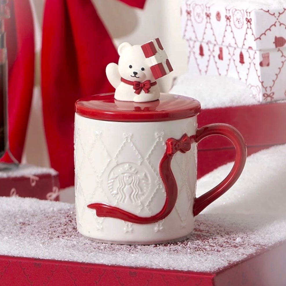 Starbucks China 2025 Holiday 11oz Ceramic Mug with lid (PRE-ORDER)