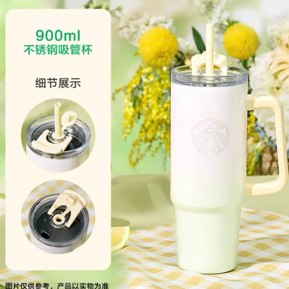 Starbucks China 2025 Spring Sky Series 30oz Stainless Steel Straw Tumbler (ships late March)
