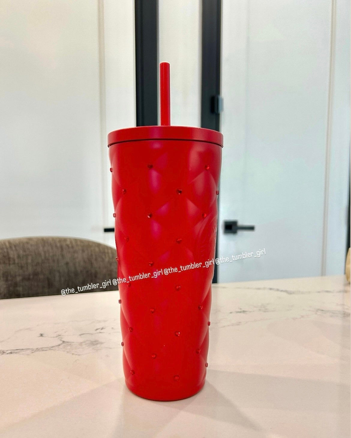 2026 China Exclusive TDWP 20oz RED Diamond Stainless Steel Tumbler With Card Holder (READY TO SHIP)