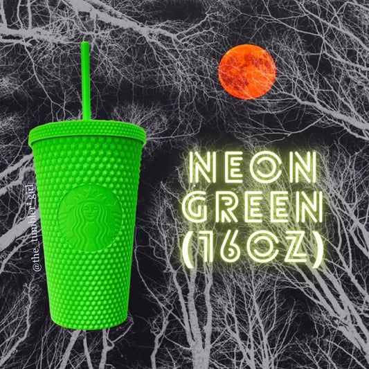 Starbucks US 2021 Halloween Release Neon Green Studded 16oz