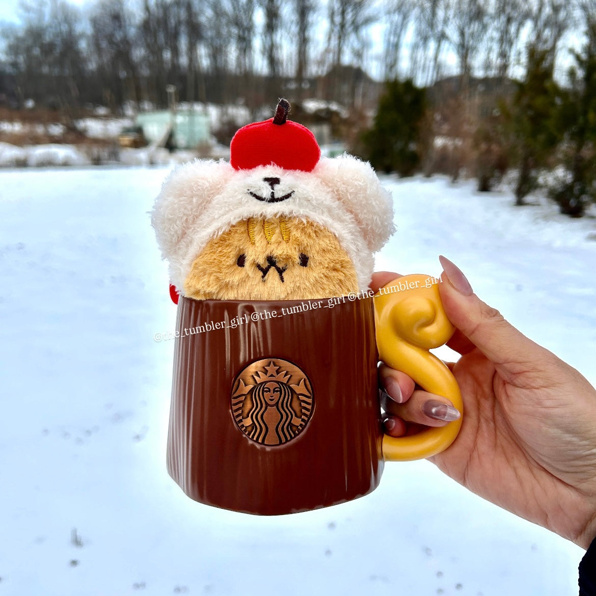 Starbucks China Ceramic Mug with Squirrel Plushie Keychain 15oz (READY TO SHIP)