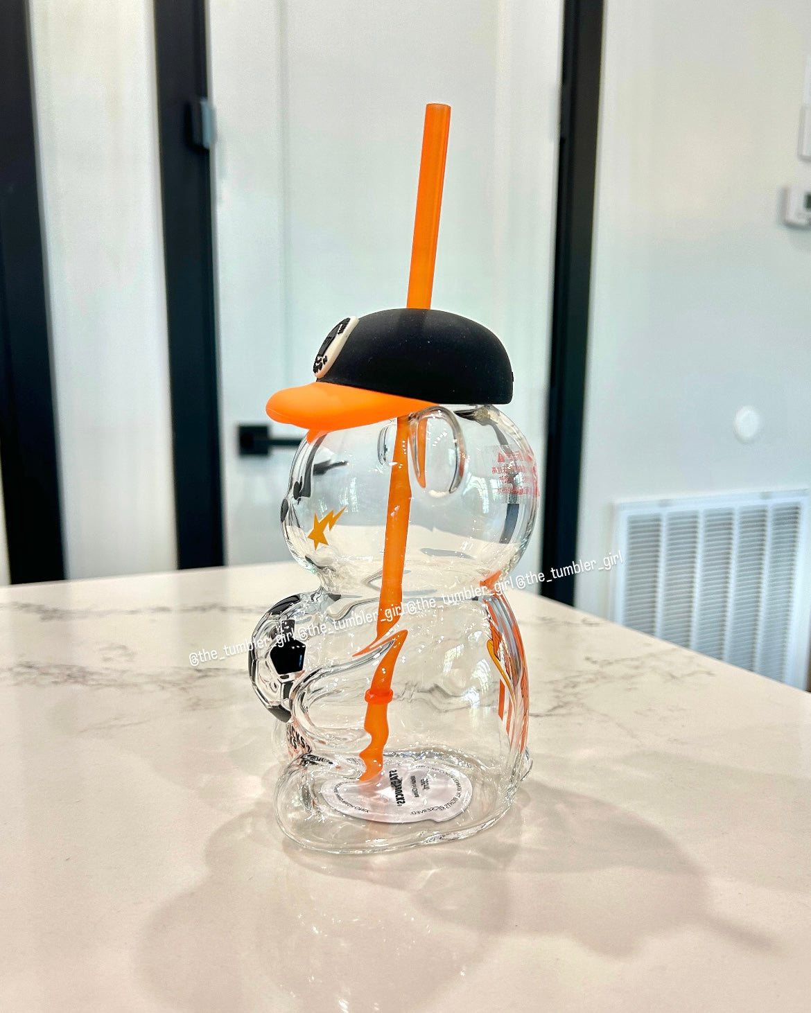 2026 China Exclusive 20oz Soccer Bearista Glass Cup (READY TO SHIP)