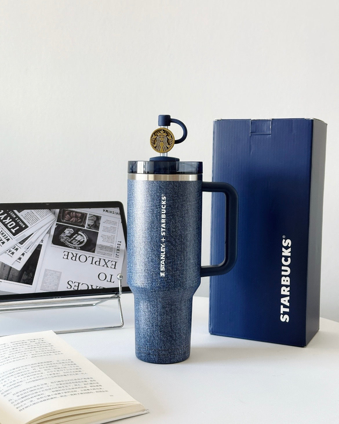 Stanley x Starbucks China 2026 DENIM 40oz Stainless Steel Tumbler (READY TO SHIP)