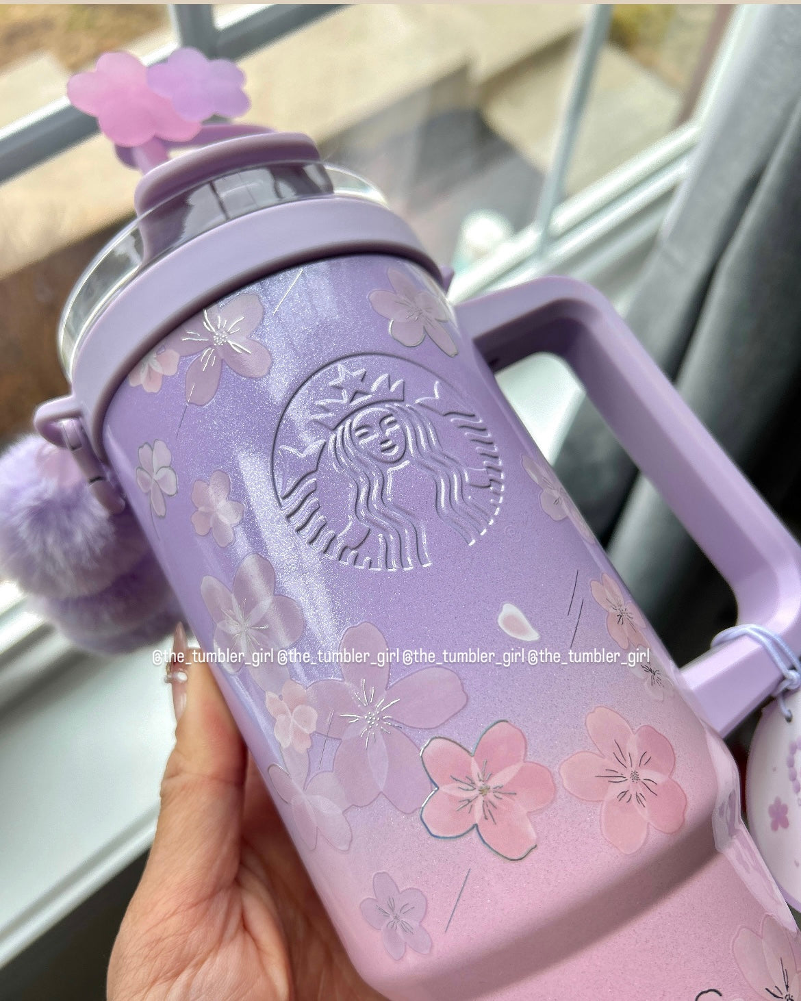Starbucks China 2026 Sakura Stainless Steel Cup 31oz with Dual-Opening Lid & Cup Charm (READY TO SHIP)