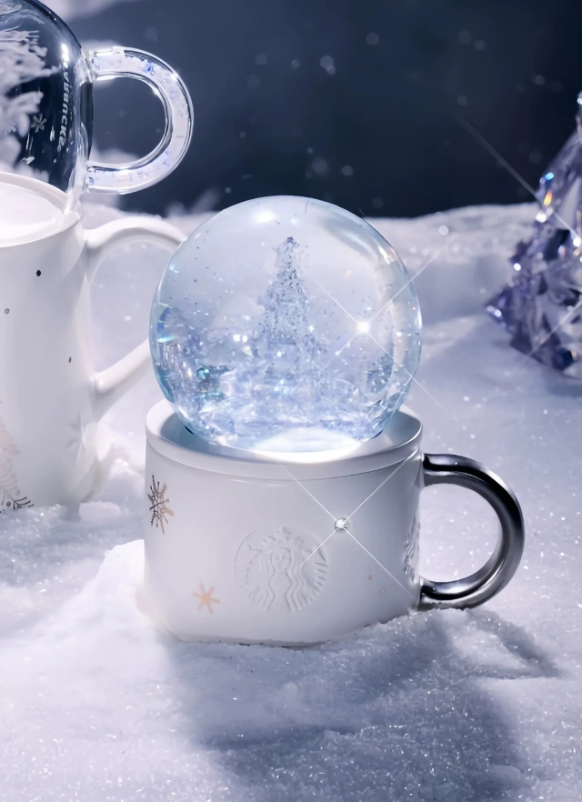 Starbucks China Snowy Wonderland Series 6oz Crystal Ball Mug (READY TO SHIP)