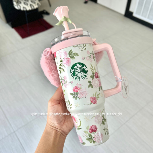 2026 China Exclusive Rose Garden Series 30oz Stainless Steel Tumbler With Cup Charm (READY TO SHIP)