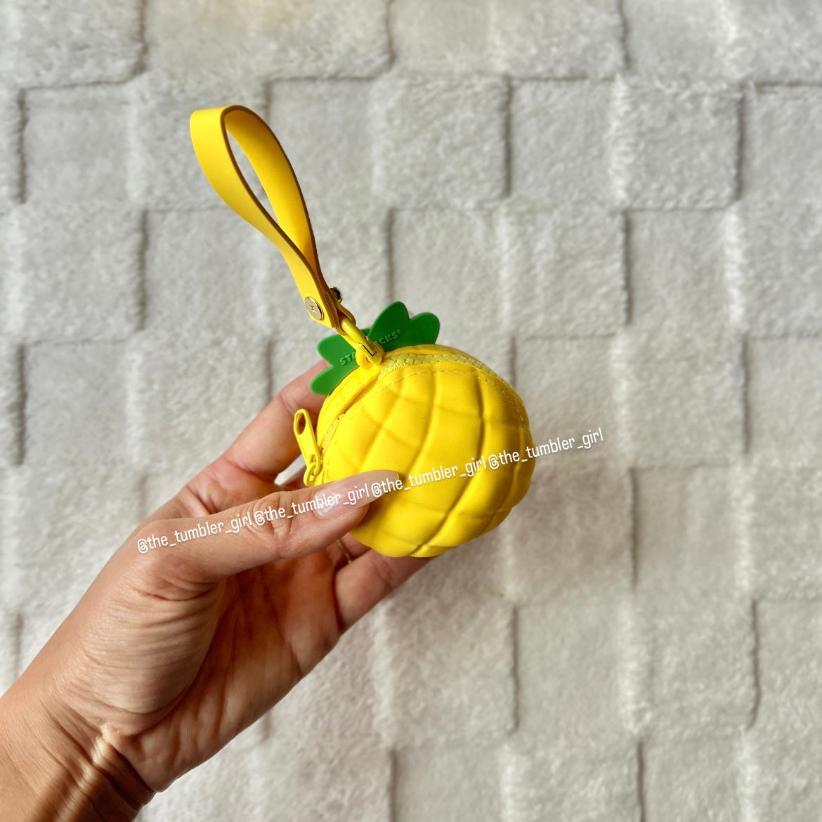 Starbucks China Tropical Pineapple Straw Holder Pouch + Reusable Silicone Straw (READY TO SHIP)